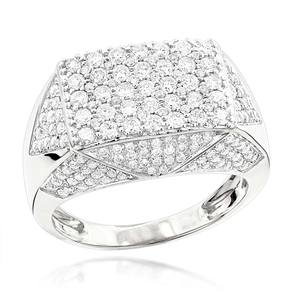 S925 Sterling Silver Round Cut Moissnaite <b>Iced</b> Out Hip Hop Style With Square Design Unique Diamond <b>Ring</b> for Men - Product Image 1