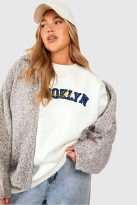 Premium Quality Oversized Sweatshirt For Women <b>Drop</b> Shoulder Streetwear Style Pullover Custom Made Logo Printing - Product Image 4