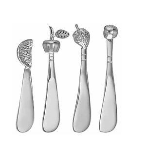 Juego de cuchillos de acero inoxidable hechos a mano, Plata pulida, queso y mantequilla - Product Image 3