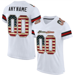 Camiseta de fútbol americano personalizada, negra y verde, con cuello en V, manga corta, malla transpirable, estampado sublimado, nombre del equipo, cualquier nombre 00 - Product Image 3