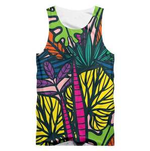 Nueva llegada Unisex camisetas sin mangas Estilo Hawaiano playa chaleco 3D sublimación sin mangas selva impreso camiseta sin mangas hombres ropa de gimnasio - Product Image 1