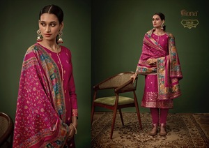 Vente chaude fantaisie tendance indien traditionnel Jacquard soie Salwar Kameez avec travail imprimé au taux le plus bas fournisseur indien - Product Image 5