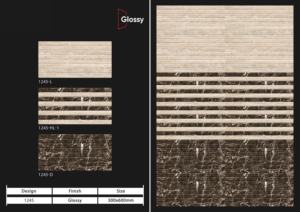 Carreaux muraux en céramique 300x600mm pour salle de bain et cuisine, finition brillante ou mate, surface sculptée effet sucre, design mural intérieur luxueux - Product Image 3