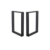 Pieds de table modernes en métal, cadre en acier noir, pour table à manger, bureau, mobilier d'extérieur, base de remplacement pour salon, lot de 4