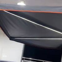 Auvent latéral de voiture autoportant à 270 ° avec lumière LED intégrée, sans poteaux, abri de camping SUV/4WD