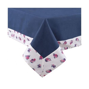 Organic Cotton Table Cloth Manufacturer <b>Square</b> Geometric Design Embroidered Custom Size Bulk OEM Private Label Supply - Product Image 2