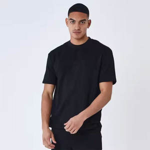 Venta al por mayor personalizable hombres camiseta de moda Regular Fit manga corta 100% sólido pesado algodón lienzo transpirable rápido - Product Image 3