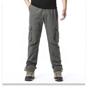 Pantalones Cargo de algodón 100% de alta calidad para hombre, pantalones de chándal tácticos largos rectos con cremallera para exteriores, ropa de lona informal, servicio OEM - Product Image 6