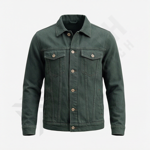 Chaqueta de Trabajo Estilo Camionero Clásica, Prenda Exterior Informal, Cuello Alto, Logotipo Frontal, Alta Calidad, Entrega Rápida - Product Image 1