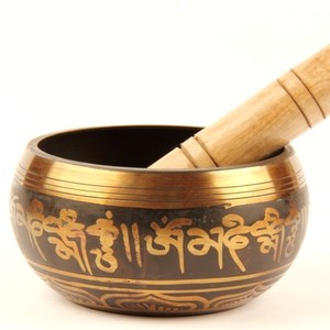 Bol chantant tibétain en bronze fait à la main, bol de méditation pour la guérison sonore - Product Image 1