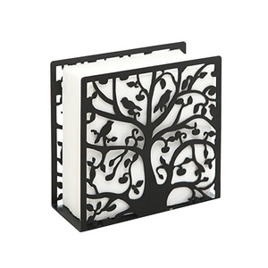 Porte-rouleau de papier en acier inoxydable luxueux fait à la main plaqué noir Design carré comptoir accessoires de salle de bain pour hôtels - Product Image 4