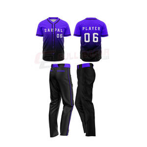 Ensemble d'uniformes de baseball avec coutures durables et écusson d'équipe Ensemble maillot et pantalon de baseball personnalisés pour les équipes scolaires - Product Image 1