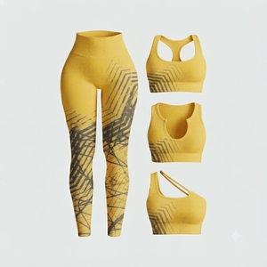 Conjunto de Yoga de Cintura Alta sin Costuras para Mujer, Diseño y Logotipo Personalizados, Transpirable, de Primera Calidad, Último Estilo, Leggings de Cintura Alta - Product Image 6