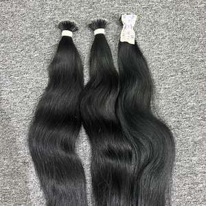 Cheveux humains bruts en gros, vague naturelle en pointe nano, extensions de cheveux de haute qualité, 100% cheveux bruts cambodgiens - Product Image 2
