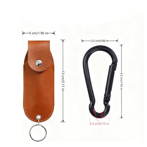 Étui en cuir léger pour mini spray au poivre de sécurité, porte-clés, protection pour utilisation en extérieur, pochette pour spray au poivre - Product Image 5