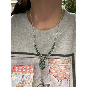 Emer Thompson Royston Turquoise <b>Sterling</b> <b>Silver</b> Cluster Necklace <b>Set</b> - Product Image 2