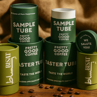 Boîte d'emballage cylindrique personnalisée avec logo imprimé pour thé, café, bonbons, écologique, biodégradable, en carton artisanal
