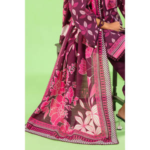 Ensemble Khaddar imprimé 3 pièces avec dupatta et taille élastique WNS-52037 - Product Image 6