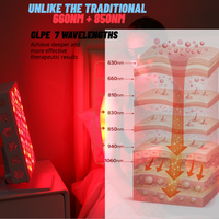 Panneau de luminothérapie rouge certifié CE de haute qualité 120W, écran tactile de bureau, télécommande, compatible US, garantie 5 ans, soulagement de la douleur