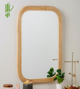 Handmade Classic <b>Bamboo</b> Mirror for Table and Wedding Decoration Carved Love Pattern From Vietnam - Product Image 4