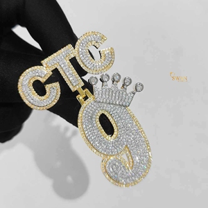 High Quality 10K Solid Gold Lab Grown Diamond CTC9 Pendant <b>Necklace</b> Iced Out Hip Hop Jewelry Factory Manufacturer Supplier - Product Image 3