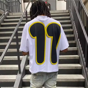 Fabrication sur mesure, lavage à l'acide, impression DTG, tissu lourd, coupe ample, épaules tombantes, vêtements de rue vintage, 2026 - Product Image 2