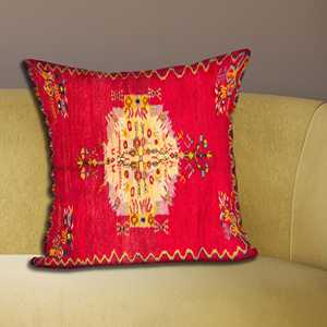 Coussin imprimé Kilim vibrant, décoration turque faite à la main, accent moderne coloré, 8"x8" - 20x20 cm - Product Image 3