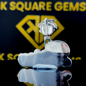 Pendentif Hip Hop personnalisé avec chiffres et lettres, argent sterling 925 avec placage rhodium, pierre en moissanite, design géométrique, bijoux unisexe - Product Image 2