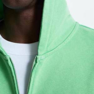 เสื้อฮู้ดดี้ซิปผ้าฟลีซหนานุ่ม 100% ผ้าฝ้าย ทรงใหญ่ น้ำหนัก 420 กรัม ไม่มีลาย แบบเรียบ ไม่มีเชือก  สำหรับผู้ชาย  รับสั่งทำพิเศษ - Product Image 2