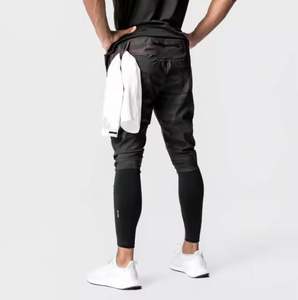 Joggers doux pour hommes design uni coupe longue polaire OEM personnalisé à l'usine - Product Image 2