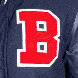 Veste Letterman à manches en cuir de couleur unie pour hommes, nouveau design, respirant, séchage rapide, Streetwear chaud personnalisable, col montant pour - Product Image 6