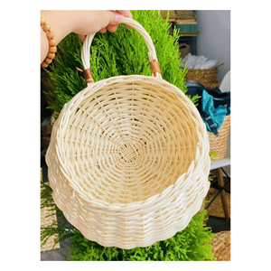 Cesta Colgante de Ratán Tejido, Cesta de Pared de Ratán para Plantas, Almacenamiento y Decoración Rústica para el Hogar, Origen Vietnam - Product Image 3