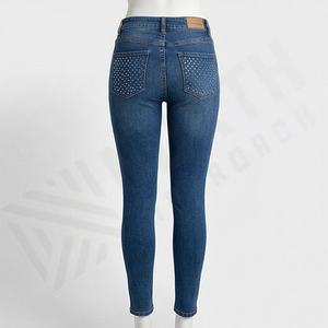 Pantalones Vaqueros de Mujer de Cintura Media de Alta Calidad, Venta Directa de Fábrica OEM, Estilo Urbano, Transpirables, de Secado Rápido, Corte Regular, Premium - Product Image 2