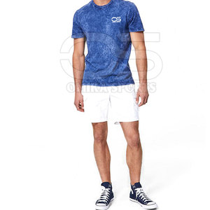 Cool Wash 100% algodón hombres lavado ácido camiseta aspecto relajado calle moda hombres lavado ácido camiseta - Product Image 3