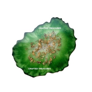 ที่รองแก้วเรซิ่นทำด้วยมืออีพ็อกซี่เรซินสีสันสวยงามสำหรับตกแต่งบ้านของขวัญถ้วยชากาแฟงานฝีมือเรซินขายส่งจากอินเดีย - Product Image 6