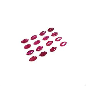 Rubis naturel du Mozambique, taille marquise, non traité, 4x8mm, diamant coussin lâche avec teinte rouge rose, traitement poli à la chaleur - Product Image 4