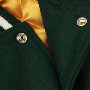 Chaqueta de béisbol universitaria de alta calidad para hombre, pecho de lana de invierno con mangas de cuero, abrigo universitario de buena calidad - Product Image 2