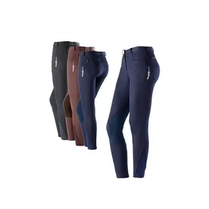 Culotte d'équitation en cuir de nylon de haute qualité à imprimé personnalisé Patch au genou Nouveau protège-tibia de compression de taille adulte à la mode - Product Image 1