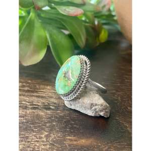 Anillo de Turquesa de la Montaña Sonora, Talla 9.5, Plata de Ley con Engaste de Bisel, Joyería Fina de Moda, Regalo - Product Image 4