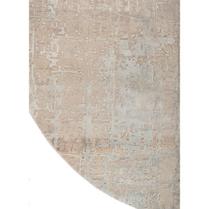 Alfombra Aprezo Ivory de Lana y Seda de Bambú Anudada a Mano, 10 mm de Grosor, Abstracta, para el Hogar, Pasillo, Rectangular, Modelo Esk-9014(Fr), para Adolescentes - Product Image 4