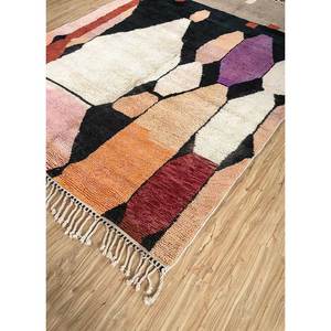 พรมขนสัตว์ถักมือสีเบจและสีน้ำตาลลายเรขาคณิต สำหรับห้องนั่งเล่น ทางเข้าห้องนอน ห้องโถง-Pae-4508 - Product Image 1