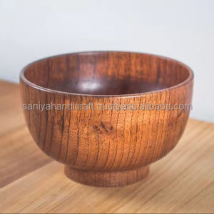Tazón de masa de madera de Acacia hecho a mano, diseño personalizado, pulido, estilo Feng Shui, decorativo, marfil, amor, tazón de madera, artesanías naturales - Product Image 5