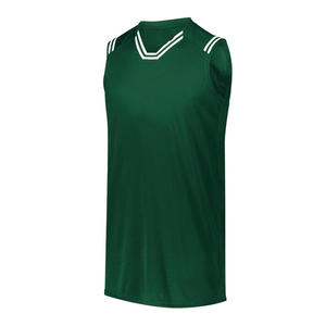 100% maillot de basket-ball en tissu personnalisé en polyester à vendre prix de gros vêtements de sport pour adultes couleur unie sans manches col haut - Product Image 1