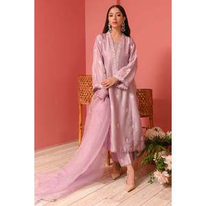 Ensemble chemise et dupatta en satin Zinnia pour le printemps/été - Product Image 1