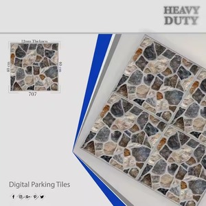 Vistaar Marca Diseño de piedra en relieve 400x400mm Cuerpo completo Antideslizante Porcelana Resistente Baño Estacionamiento Baldosas Rústicas - Product Image 2