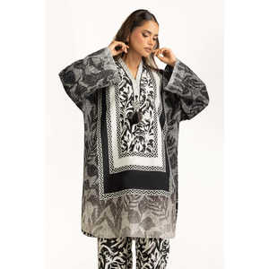 Conjunto de Dos Piezas para Mujer, Estilo Bohemio, Estampado Cambric Negro, Talla XXS/XS - Product Image 3