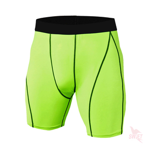 Shorts de yoga pour hommes vêtements de sport à compression à séchage rapide collants de course à taille élastique entraînement solide couche de base de fitness entraînement - Product Image 1