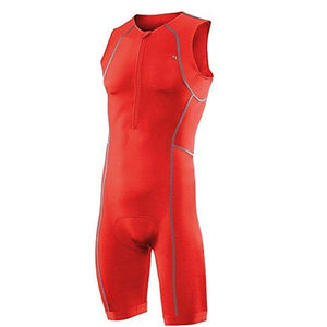 Super extensible 100% Polyester respirant demi fermeture éclair de qualité supérieure Compression cyclisme Triathlon ensemble pour la course à pied natation - Product Image 3