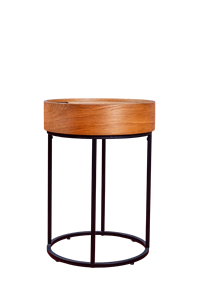 Table basse moderne en placage de frêne MDF, design contemporain, cadre métallique, mobile, pour salon, usage domestique, vente chaude - Product Image 2