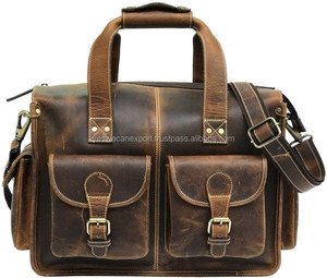 2024กระเป๋าใส่แล็ปท็อปหนังควายแท้งานแฮนด์เมดสไตล์วินเทจแบบพกพาสไตล์โบฮีเมียน - Product Image 1